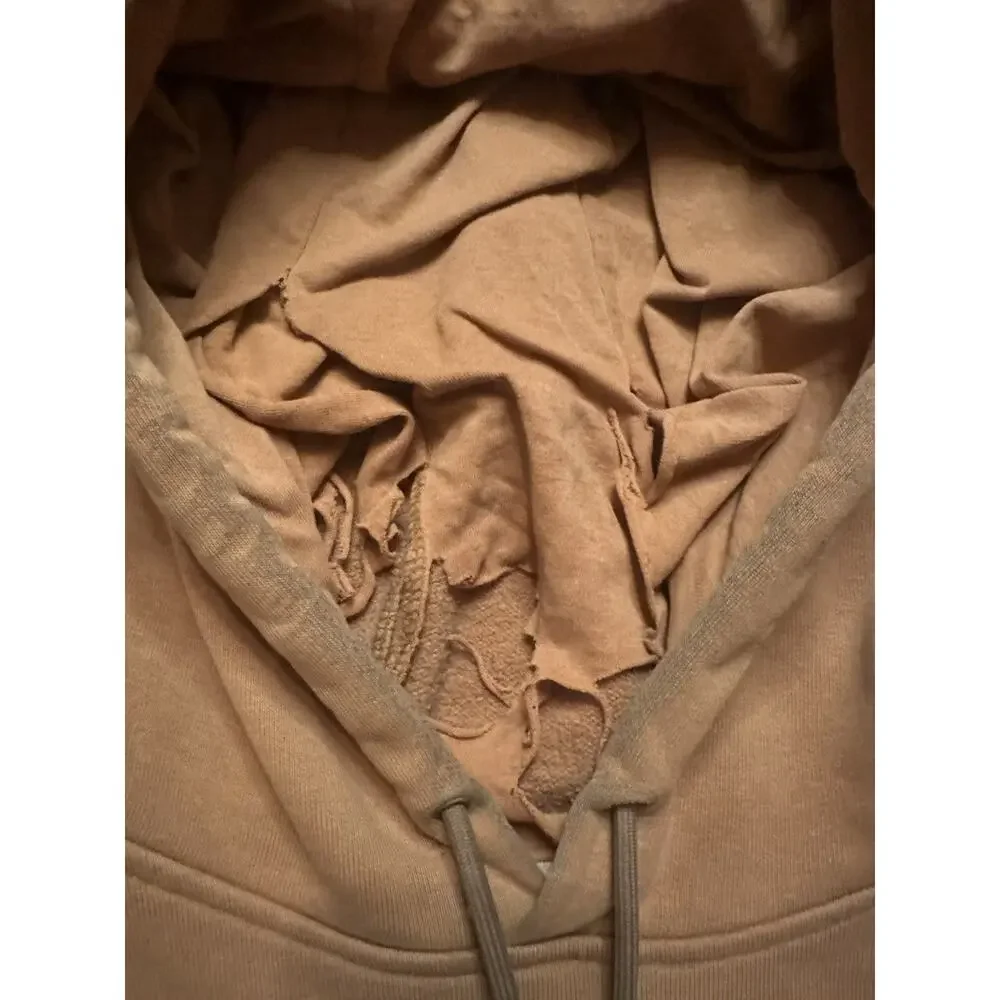 Vintage 90s Light Brown Distressed Carhartt Workwear Hoodie - Picture 8 of 15